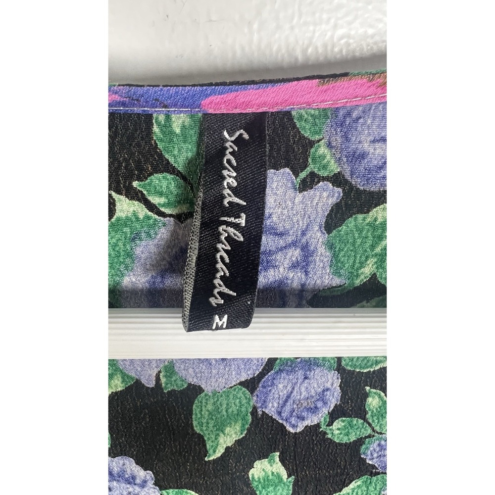 Sacred Threads Medium Tiered Patchwork Floral Boh… - image 7